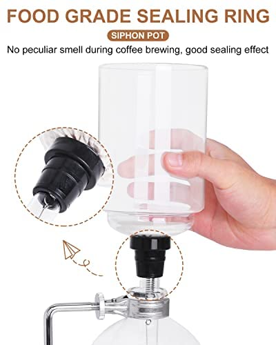 Premium YUCHENGTECH 5-Cup (600ml) Glass Siphon Coffee Maker - Vacuum Brewing System for Home & Cafe Use | Perfect for Pour Over, Cold Brew & Specialty Coffee Preparation