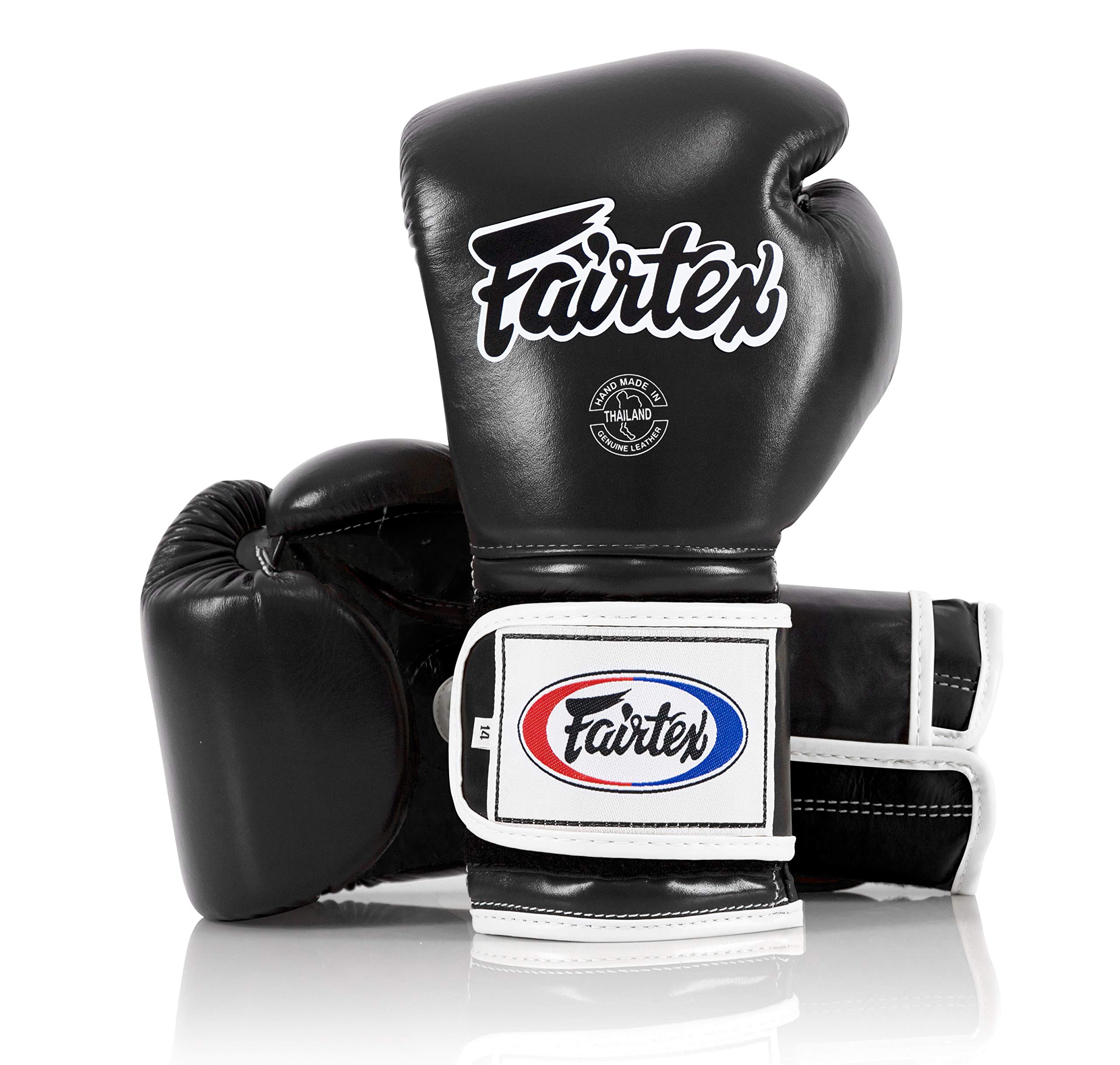 Fairtex BGV9 Muay Thai Boxing Gloves for Professionals & Trainers - Mexican Style MMA Sparring Gloves - Lightweight Shock-Absorbent Punching Bag Gloves for Kickboxing, Muay Thai Training & Heavy Bag Workouts
