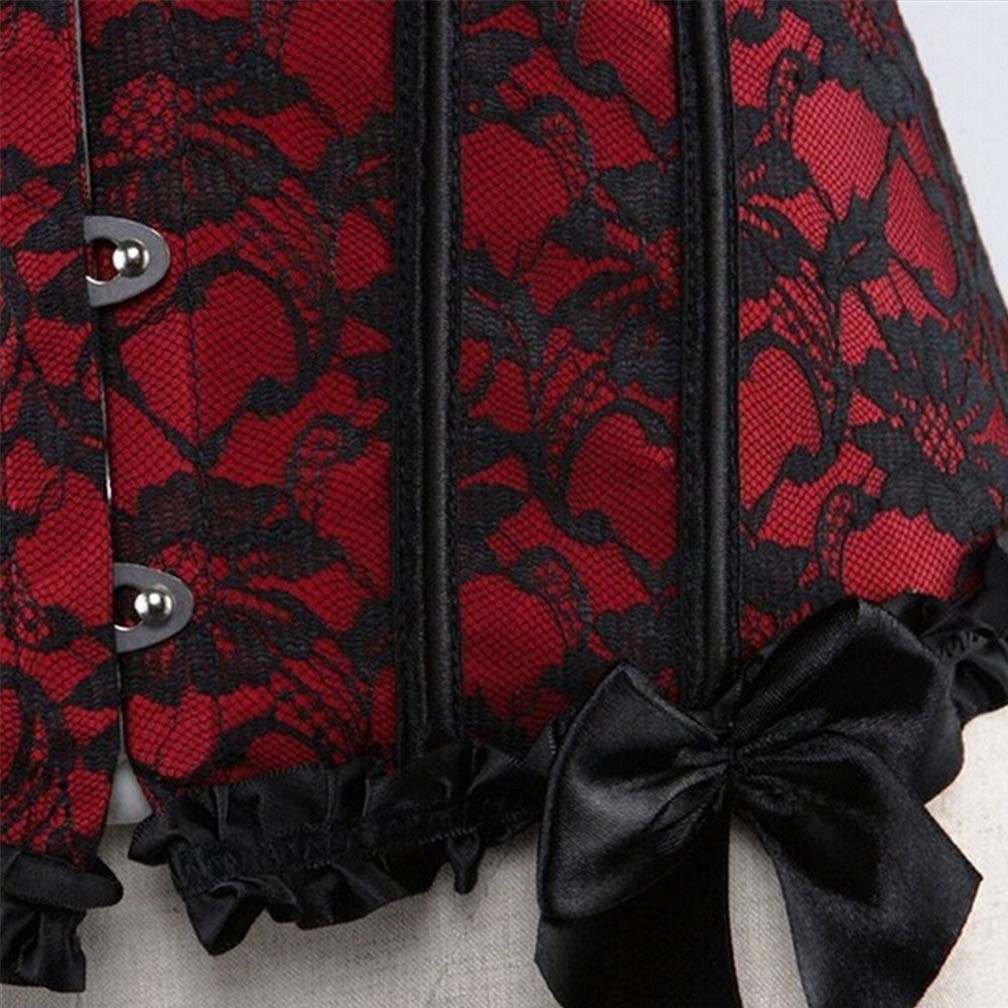 Sexy Red Floral Lace Corset Bustier Top for Women - Bridal Lingerie & Boudoir Wear - Perfect for Valentine's Day, Honeymoon, and Romantic Nights