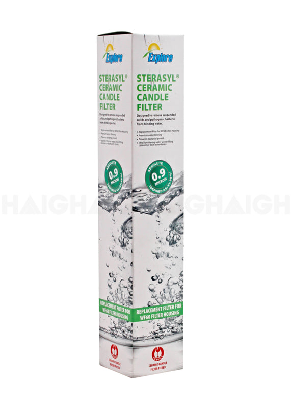 Premium Ceramic Candle Water Filter WF60C for Caravan, Camper, Trailer & Boat - Inline Filtration System (Housing Not Included) | Clean Drinking Water for RV Trips, Camping & Marine Adventures