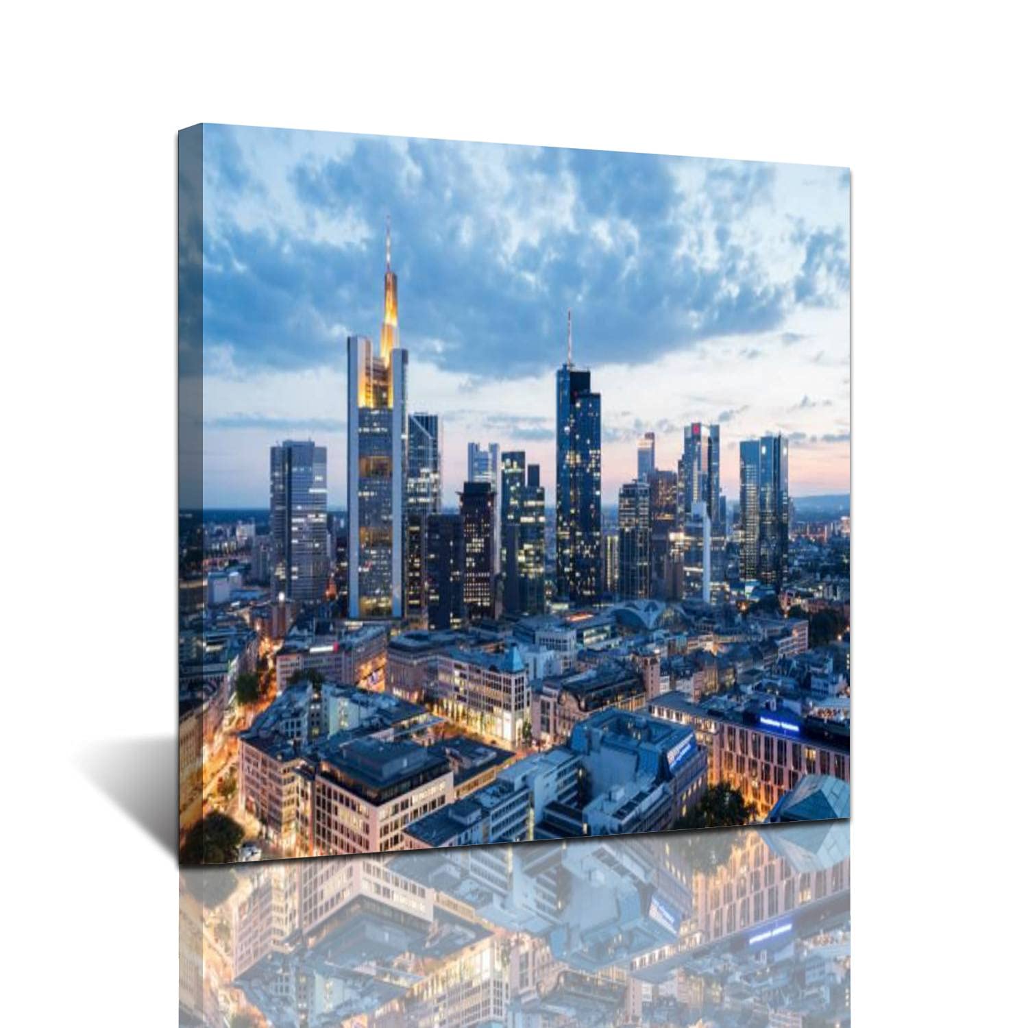 Frankfurt am Main Wall Art - Stretched & Framed Canvas Painting Prints for Living Room & Bedroom Decor | Modern Home Artwork & Gift Ideas | Perfect for Housewarming, Wedding & Interior Design