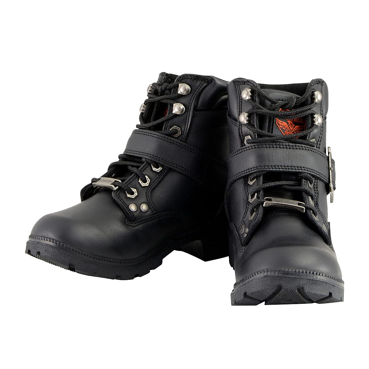 Milwaukee Leather MBL9310 Women's Black Lace-Up Engineer Motorcycle Boots - Perfect for Riding, Biker Events & Everyday Fashion