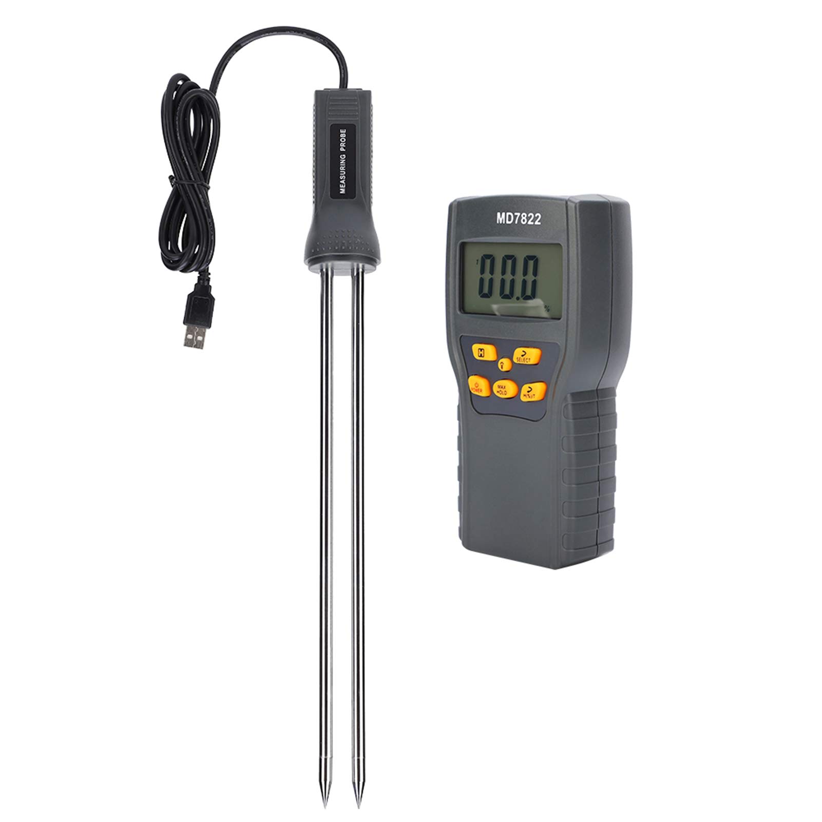 MD-7822 Digital Moisture Meter - Portable Grain Moisture Tester for Soybean, Rice, Corn & Wheat | Accurate Humidity Detector for Farming, Agriculture & Food Storage | Perfect for Farmers, Grain Dealers & Home Use
