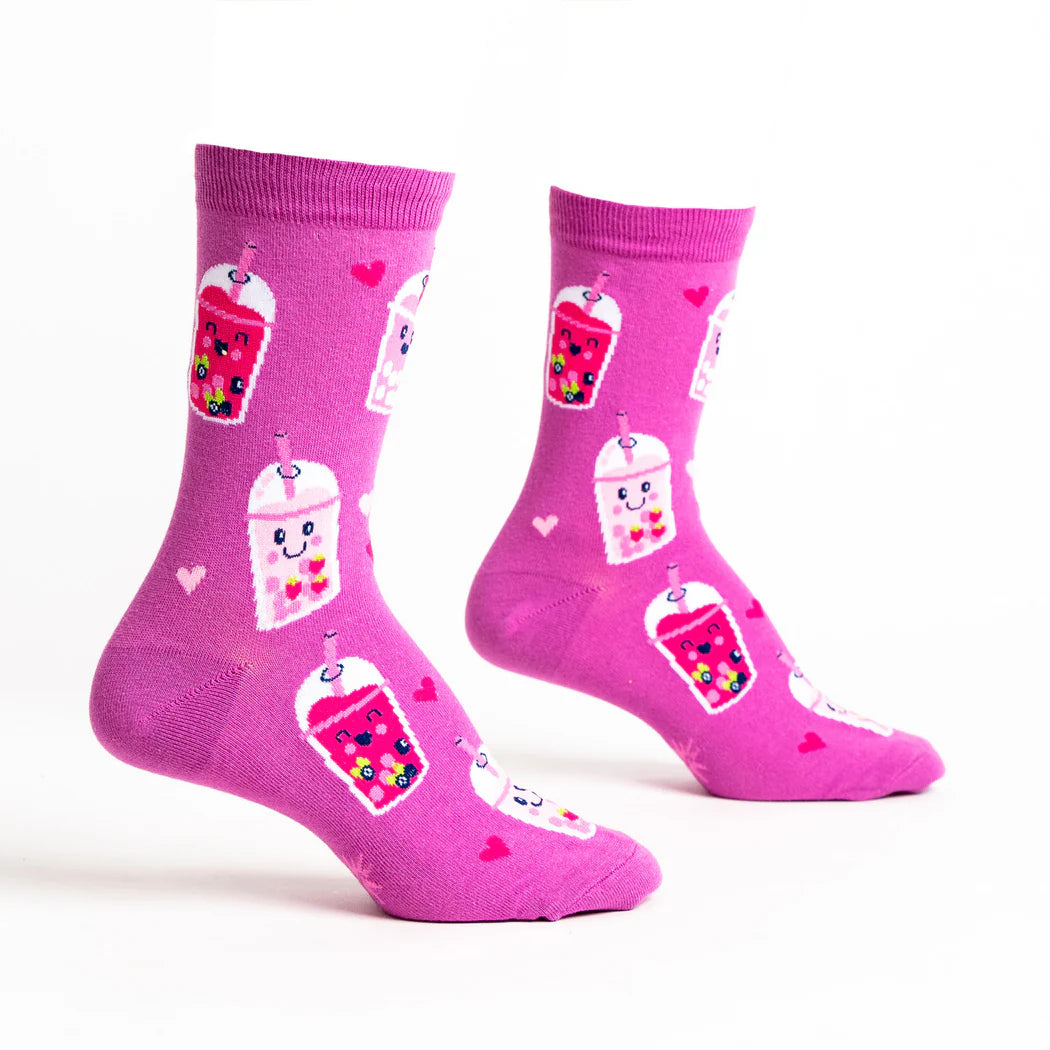 Feeling Bubbly Crew Socks by Sock It To Me - Fun Novelty Women's Cotton Socks for Everyday Wear, Gifts & Bubble-Themed Outfits