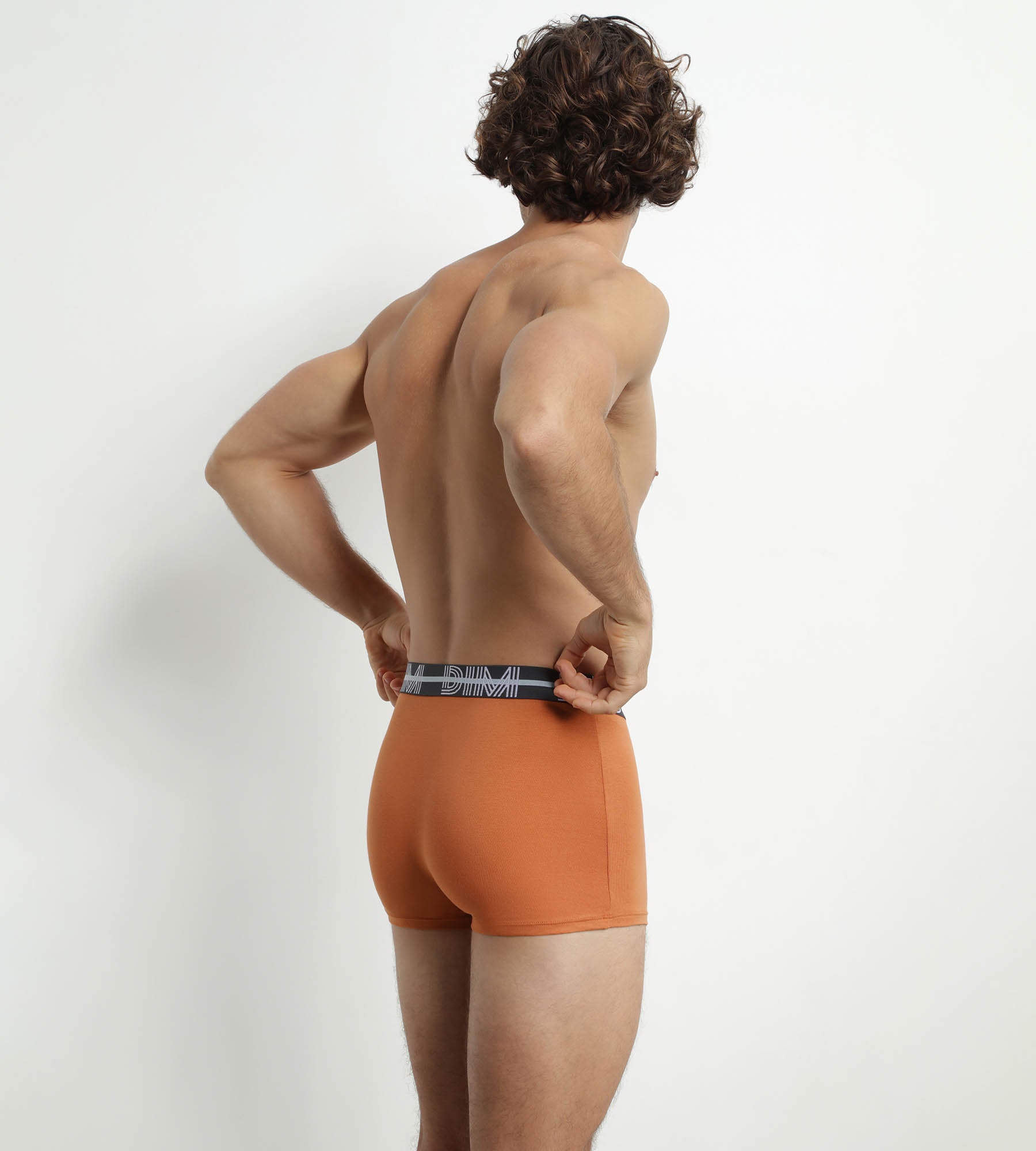 3D Waistband Men's Boxer Briefs 3-Pack - Gray, Blue & Orange - Comfortable & Breathable Underwear for Daily Wear, Gym & Sports