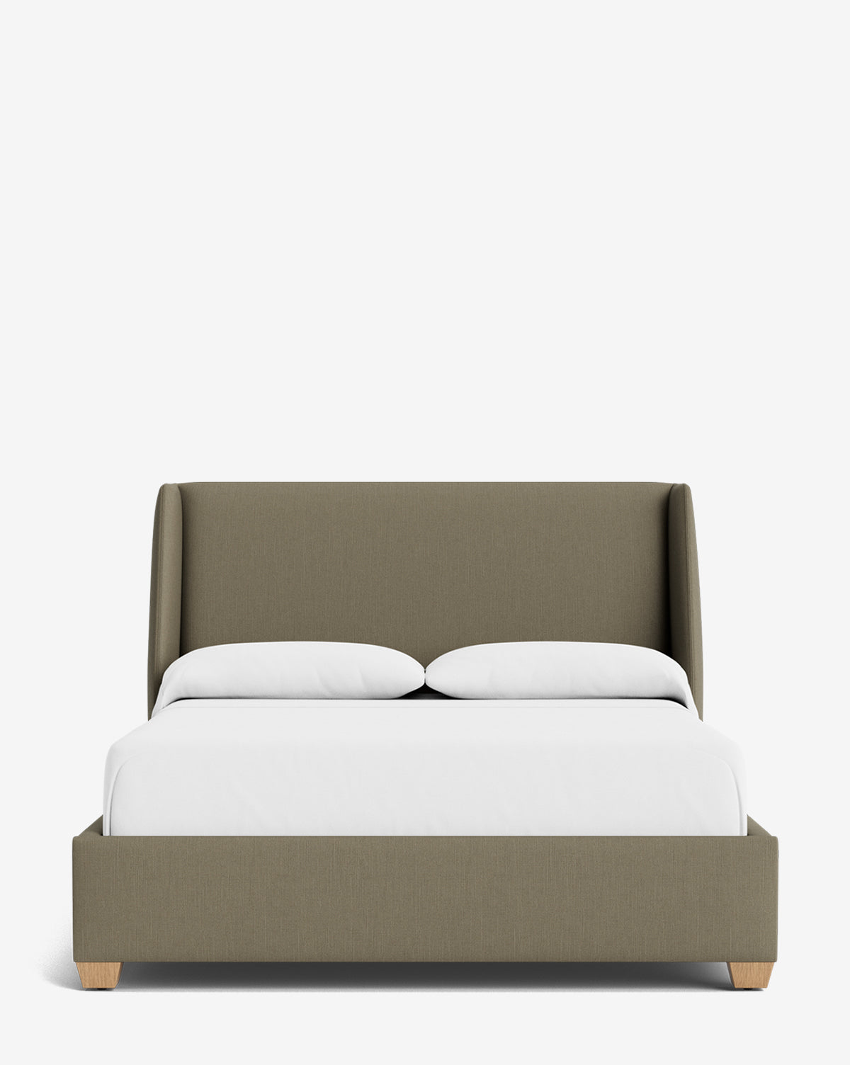 Walt Bed Low Headboard - Modern Minimalist Bed Frame for Small Spaces - Perfect for Apartments, Dorms & Guest Rooms