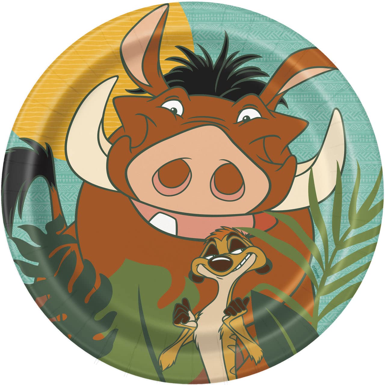 Vibrant Disney Lion King Round Dessert Plates (7 Inch, 8-Pack) - Colorful Themed Party Supplies for Kids, Birthday, Baby Shower & Disney Fans - Perfect for Birthday Parties, Themed Events & Disney Movie Nights