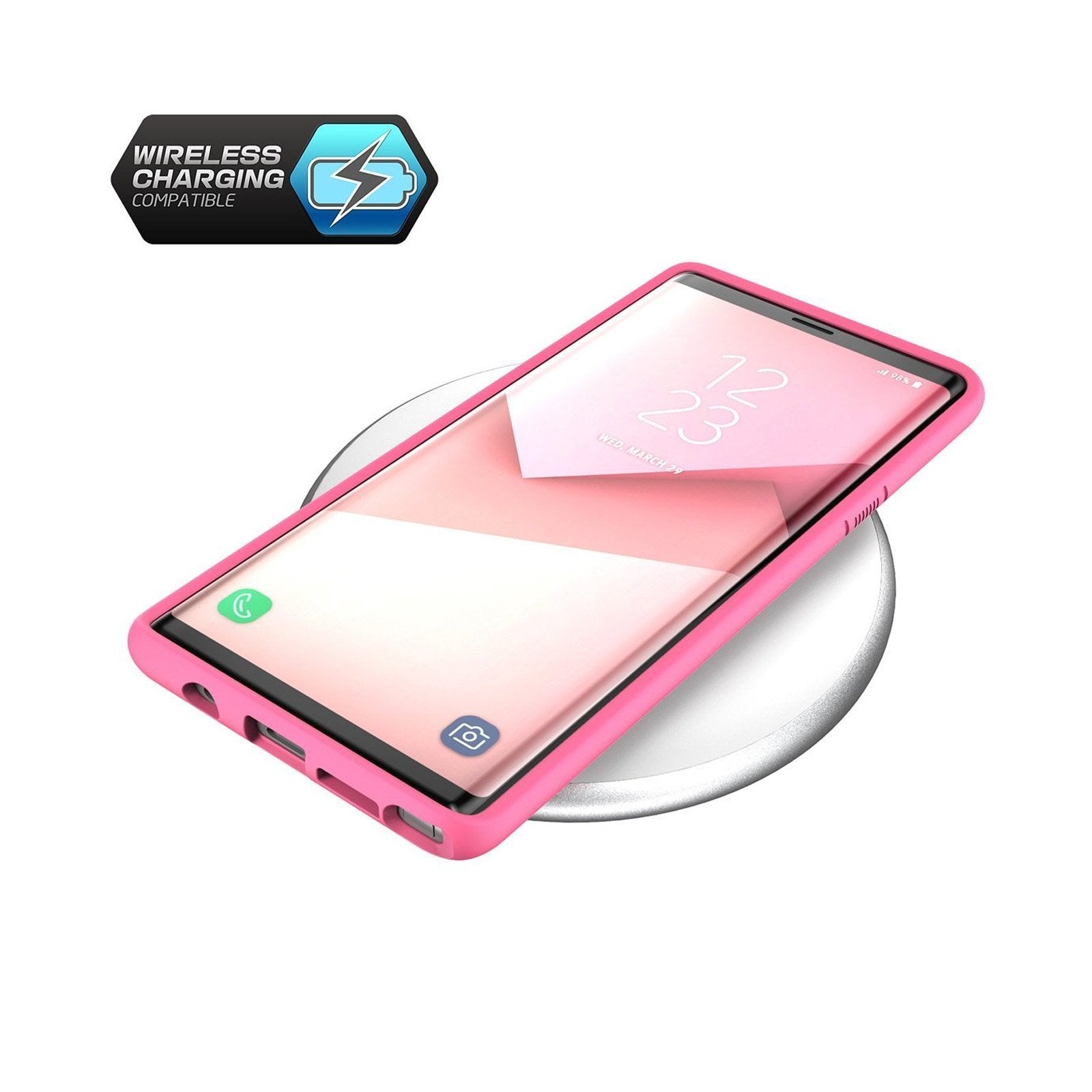 Samsung Galaxy Note 9 Unicorn Beetle Style Slim Clear Protective Phone Case - Pink | Shockproof & Scratch Resistant Cover for Everyday Use, Work & Travel