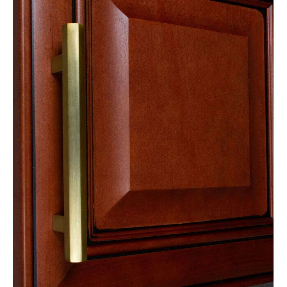 5 Inch Satin Gold Hexagon Bar Pull Cabinet Handle - CC 4791-128-SG | Modern Kitchen & Bathroom Hardware for Drawers & Cabinets