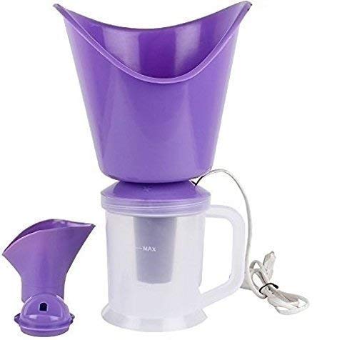 Professional Bhajan Facial Steamer & Vaporizer with 3 Attachments - Facial Sauna, Nose Steamer & Inhaler for Cough Relief | Multi-Colored with Free Mask | Perfect for Spa, Home Beauty & Cold Relief Therapy