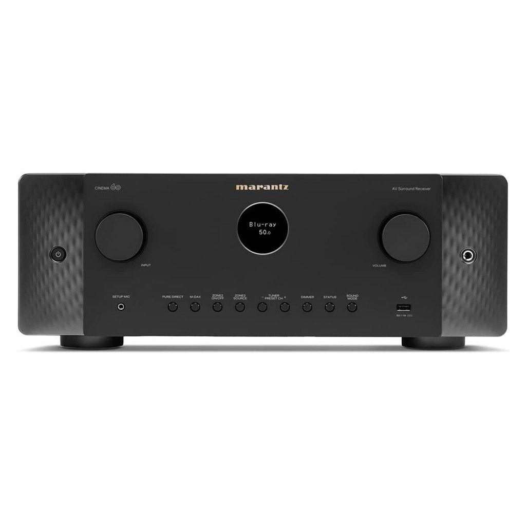 Marantz Cinema 60 7.2 Channel AV Receiver with Dolby Atmos | 8K HDMI | Built-in Streaming | Hi-Res Audio | Home Theater System for Movies, Music & Gaming