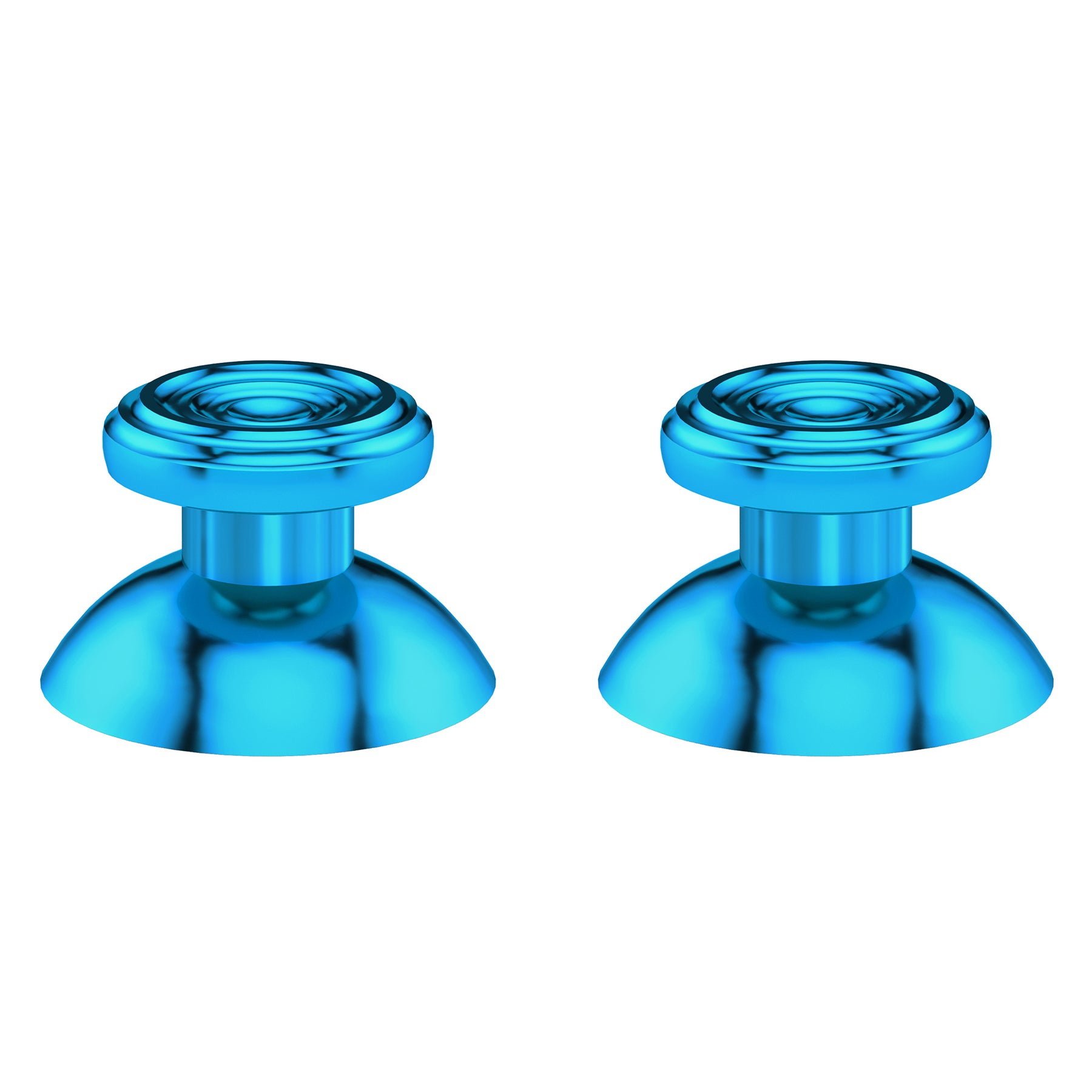 eXtremeRate Blue Metal Thumbsticks for Xbox Series X/S & Xbox One S/X Controller - Aluminum Alloy Replacement Joysticks with Concentric Circles Design - Perfect for Gaming, Streaming & Competitive Play