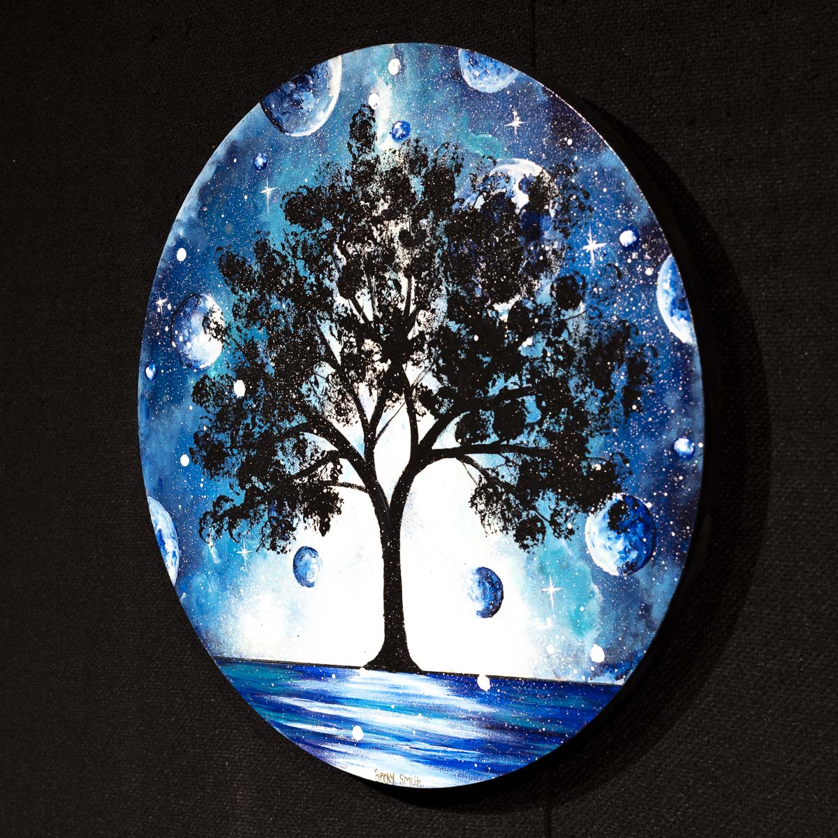 Original Blue Planet Artwork - Handmade Wall Decor for Home & Office - Perfect for Living Room, Bedroom, or Gift Giving