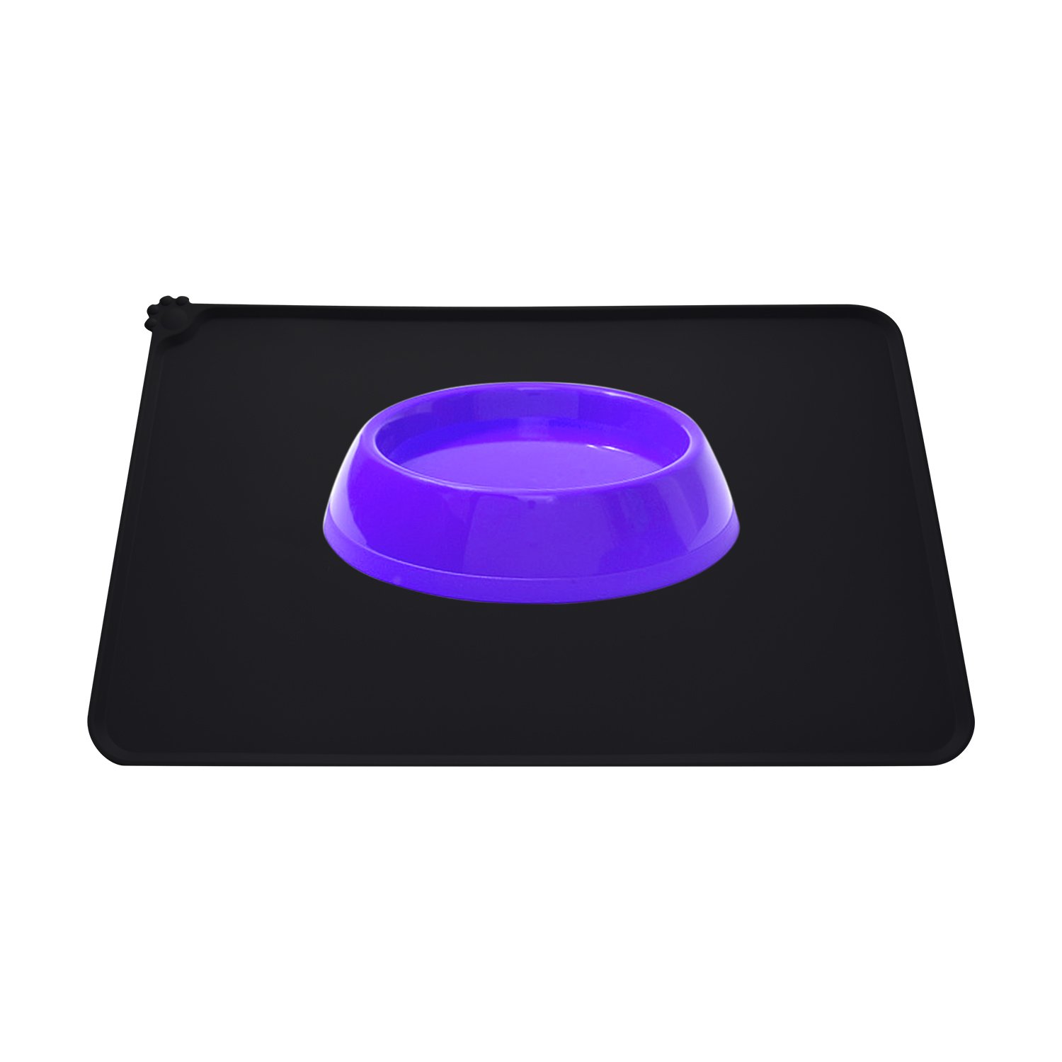 Premium Non-Slip Silicone Pet Feeding Mat - Waterproof Dog & Cat Bowl Placemat for Small Animals (18.5