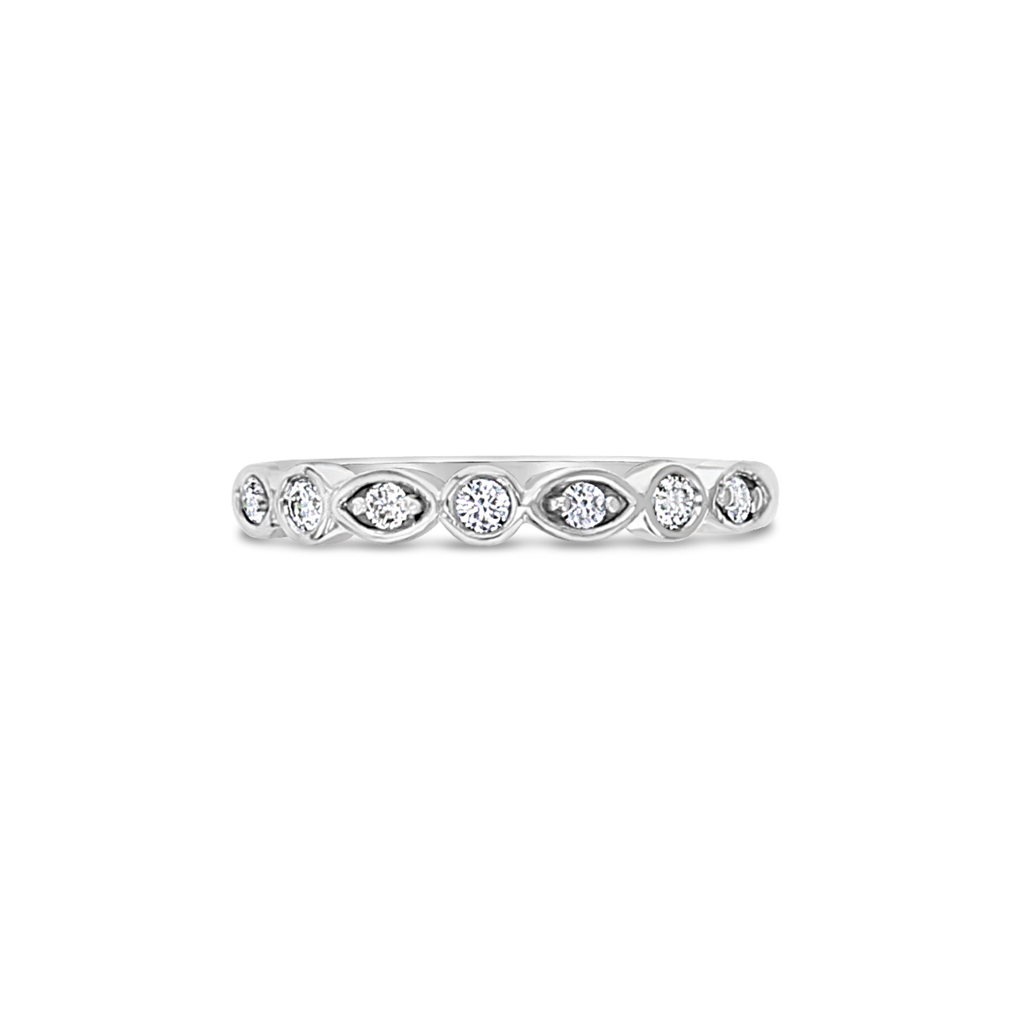 Antique Style Diamond Ring .14cttw in 14K White, Rose, or Yellow Gold - Elegant Vintage Jewelry for Engagement, Wedding, Anniversary & Special Occasions