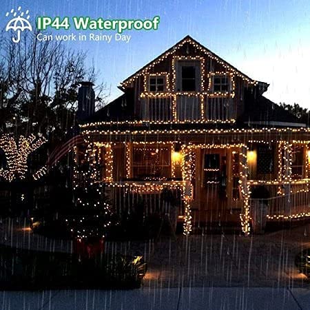 Kemooie 300 LED Christmas Lights - 99FT Connectable Green Wire Tree Lights with 8 Lighting Modes & Timer, Waterproof for Indoor/Outdoor Use - Perfect for Patio, Garden, Wedding & Party Decorations (Warm White)