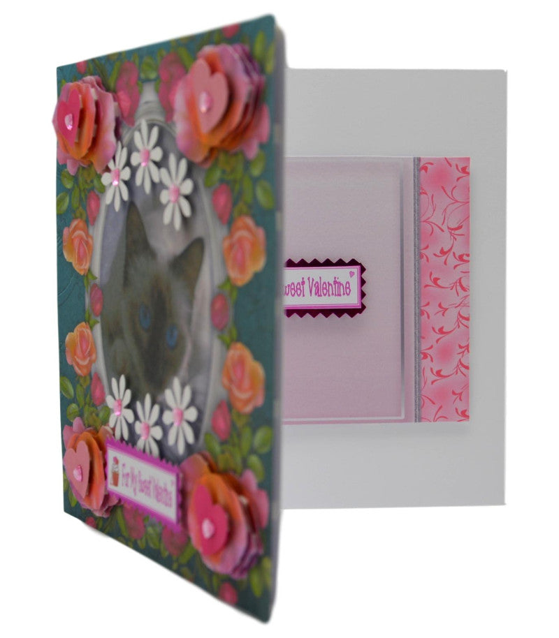 Handmade Valentine's Day Greeting Card with Birman Cat Design - Perfect for Romantic Gifts, Anniversaries & Special Occasions