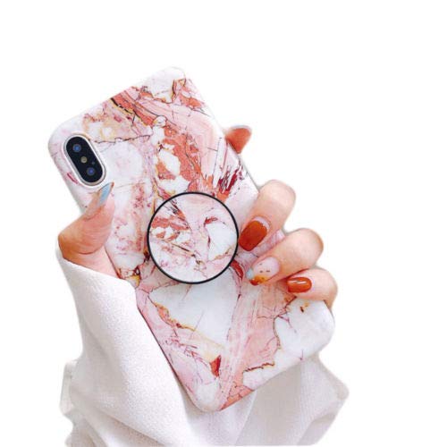 Marble iPhone X/Xs Case - Ultra Thin Slim Soft TPU Phone Cover with Marble Red Design | Perfect for Everyday Protection & Style