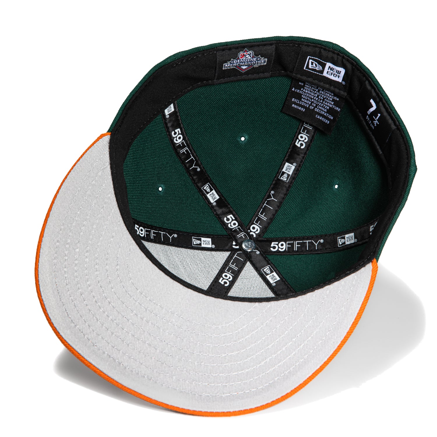 New Era 59Fifty MLB Northwest Arkansas Naturals Baseball Cap with State Patch - Green & Burnt Orange for Men's Fashion & Sports Fans