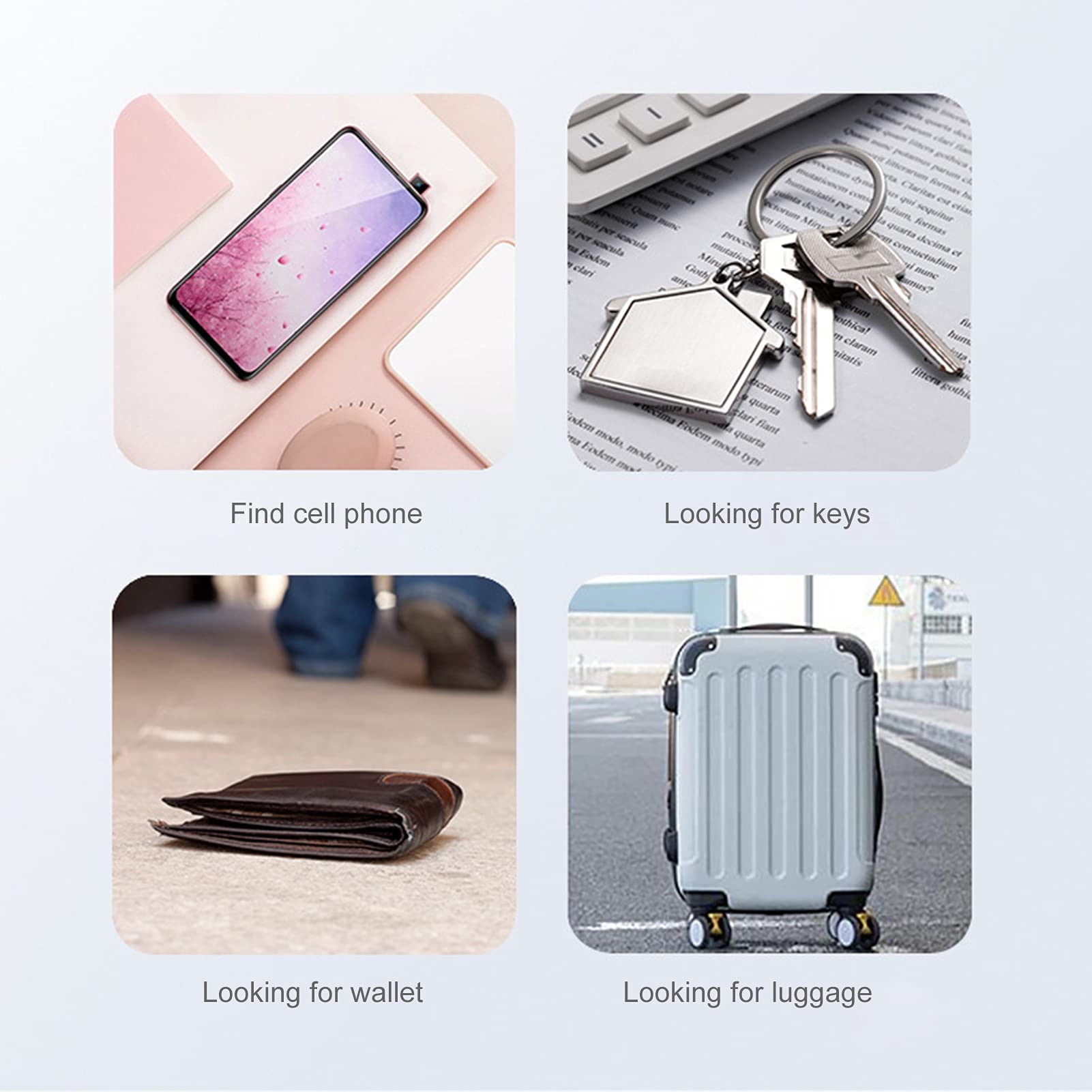 Smart Key Finder & Wallet Tracker - Anti-Lost Bluetooth Locator for Phone, Keys & Personal Items | Perfect for Travel, Home & Office Organization