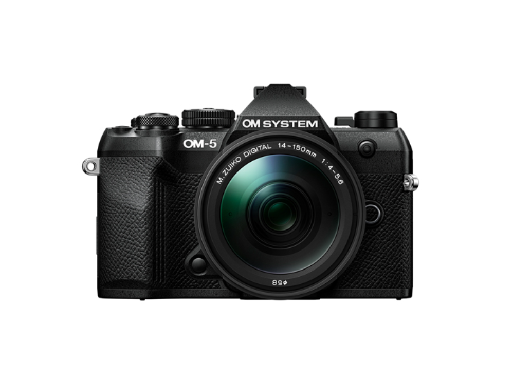 OM SYSTEM OM-5 Mark II Mirrorless Camera (Black) with M.ZUIKO DIGITAL ED 14-150mm f/4.0-5.6 II Lens - Weatherproof Travel & Adventure Photography Kit for Hiking, Travel and Outdoor Shooting
