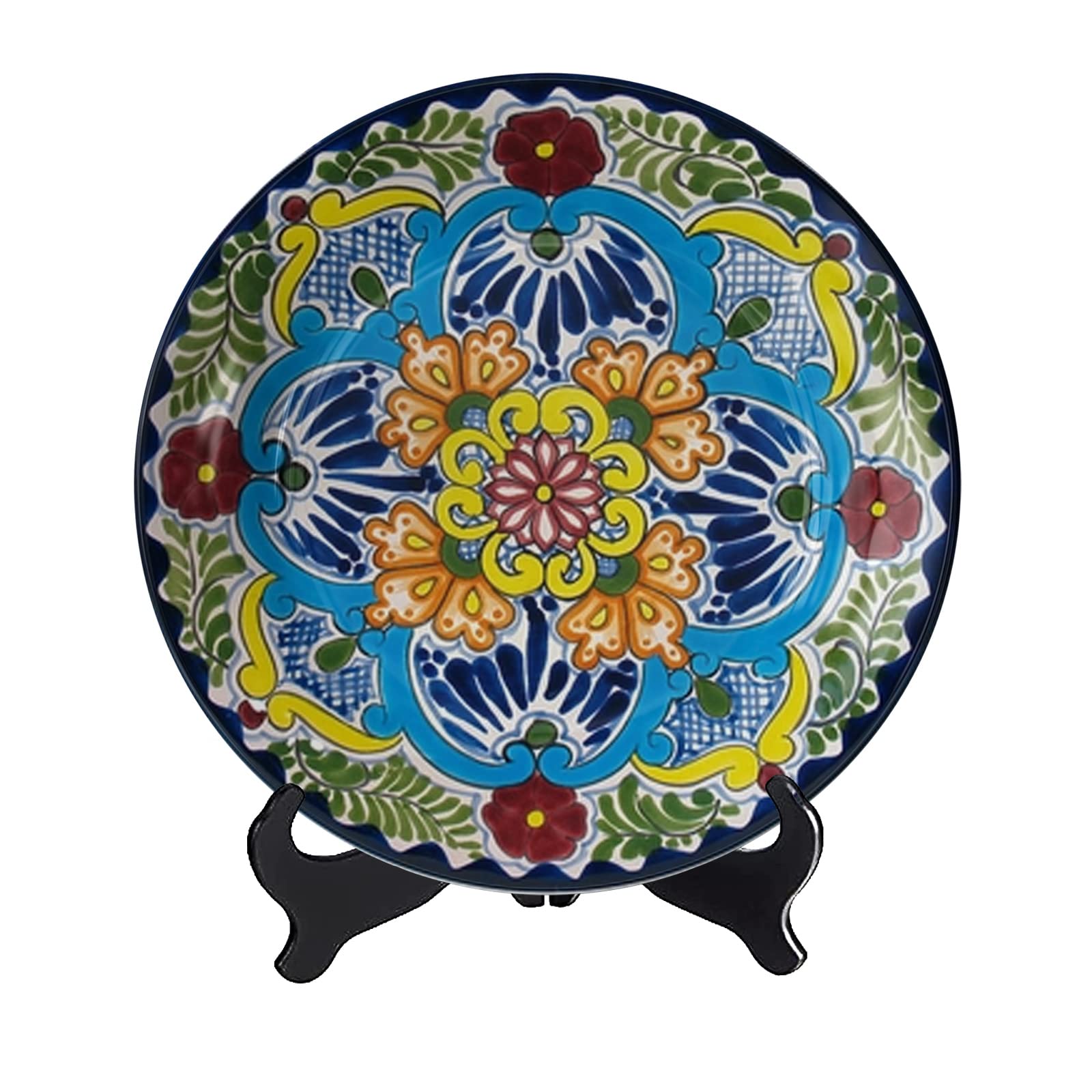 Handmade Talavera Pottery Margarita Dinner Plates - Decorative Ceramic Plates for Wall Hanging, Display & Dessert | Authentic Mexican Folk Art for Kitchen, Dining Room & Home Decor