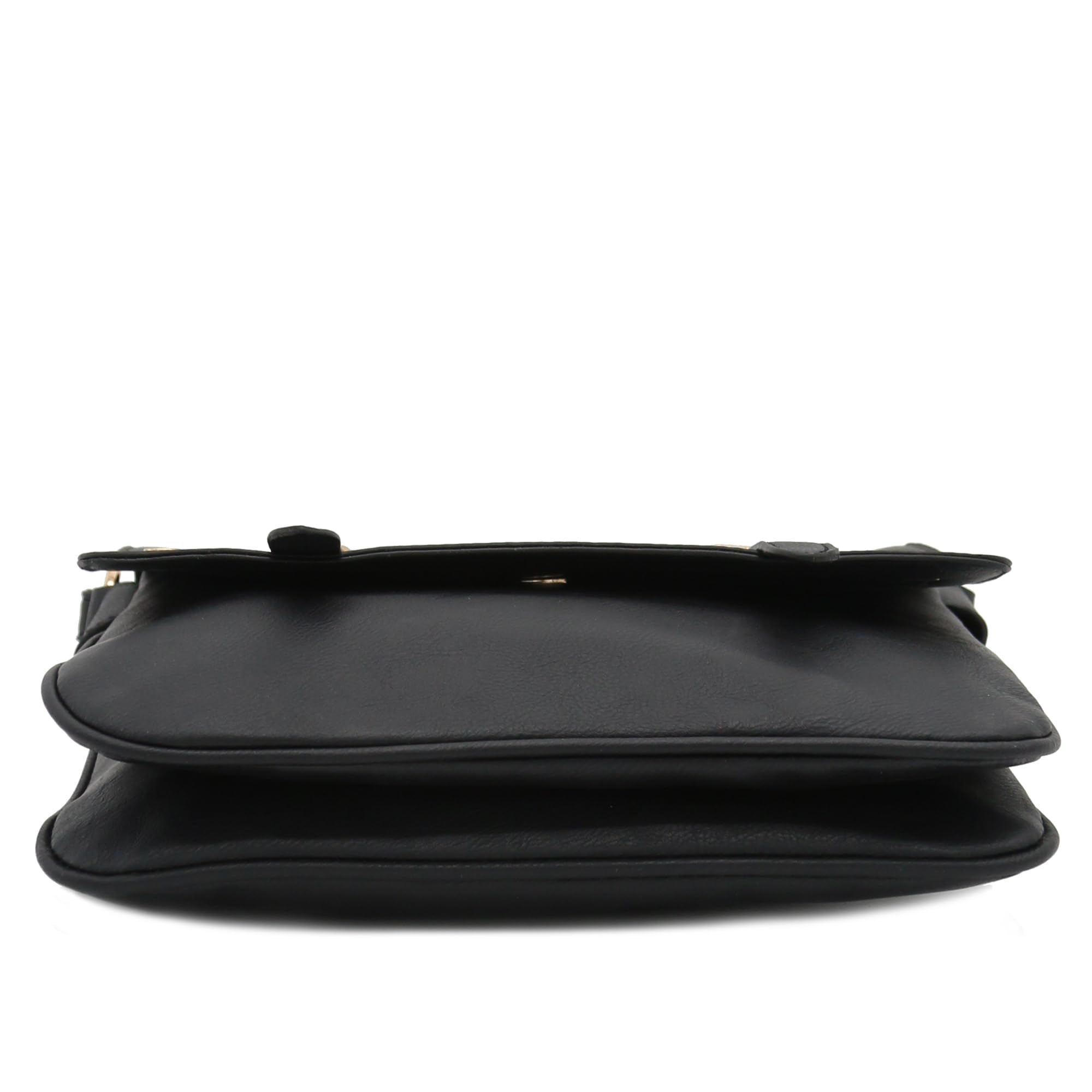 ALYSSA Double Compartment Large Flapover Crossbody Bag for Women - Stylish Leather Shoulder Purse with Adjustable Strap, Perfect for Work, Travel & Everyday Use