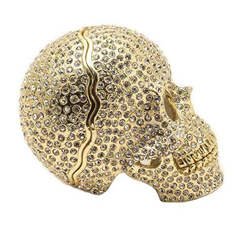 Gold Skull Crystal Keepsake Box with Swarovski - Gift & Home Decor