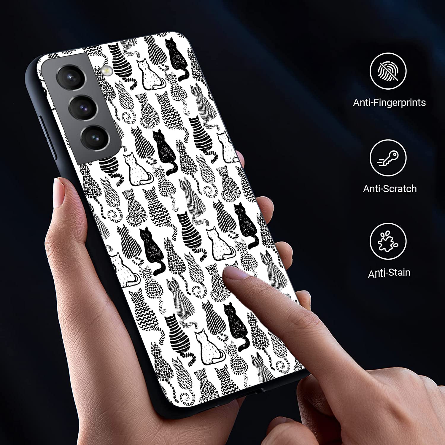 Funny Cute Cat Phone Case for Samsung Galaxy S21 - Shockproof Protective TPU Cover - Perfect Gift for Cat Lovers & Galaxy S21 Users - Ideal for Everyday Use, Work, and Travel