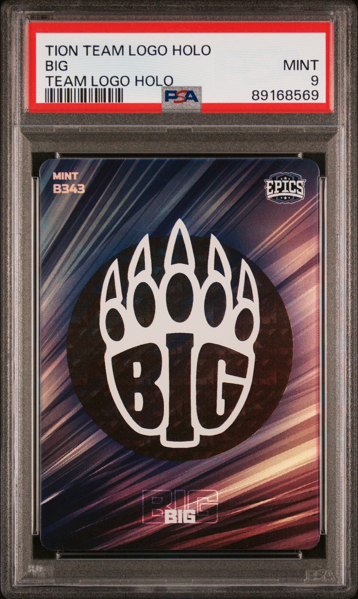 PSA 9 Graded 2021 Epics Cologne Edition Team Logo Holo Card #B343 - Perfect for Sports Collectors & Trading Card Investors