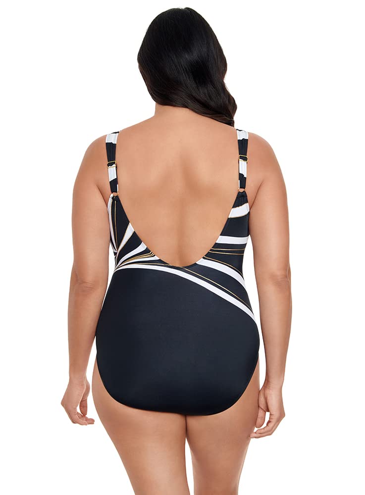 Longitude Women's One Piece Swimsuit - Scoop Neck Tank with Soft Cup Support, Long Torso Design for Comfortable Swimwear | Perfect for Beach Vacations, Pool Parties & Summer Water Activities