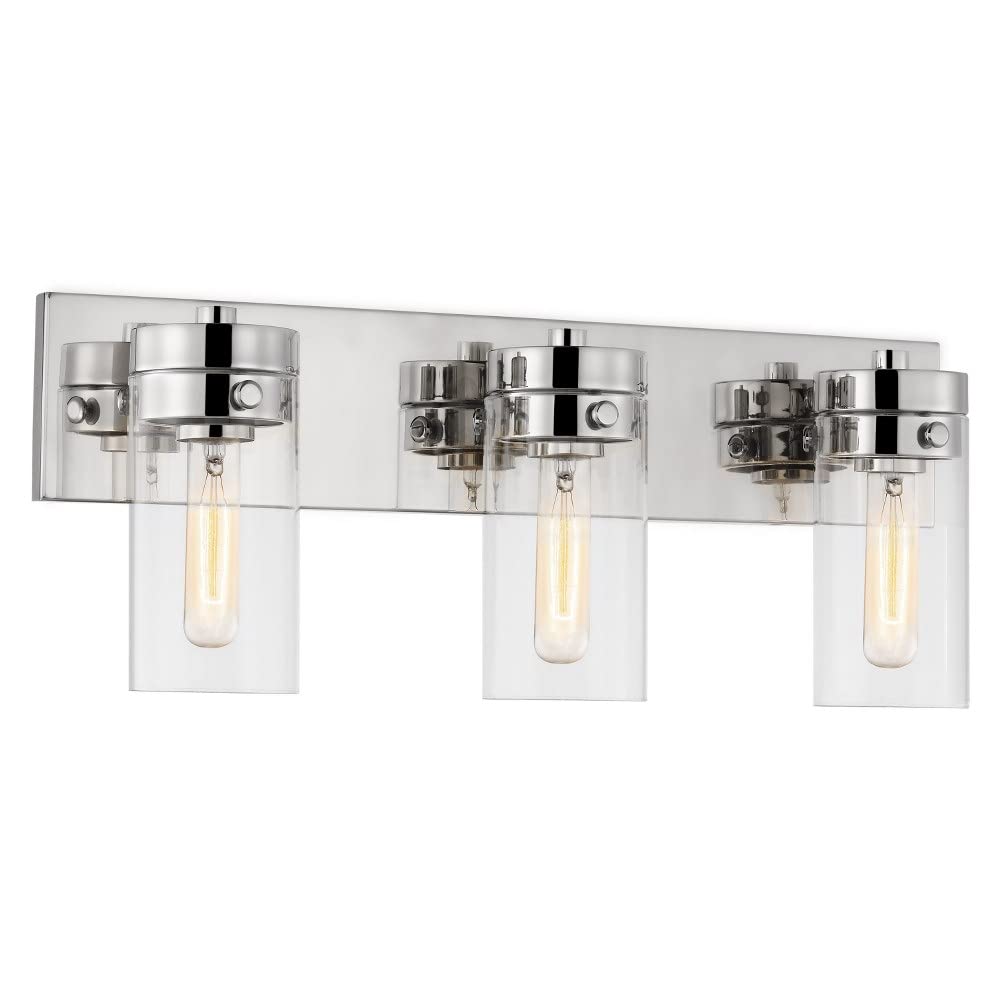 Nuvo Lighting Intersection 3-Light Bathroom Vanity in Burnished Brass - Perfect for Modern Bathrooms, Powder Rooms & Home Decor
