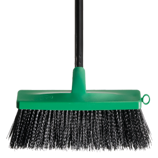Oates Supreme Garden Outdoor Broom with Handle - Heavy Duty Yard Broom for Patio, Deck, Garage & Driveway Cleaning - Perfect for Outdoor Maintenance and Debris Removal