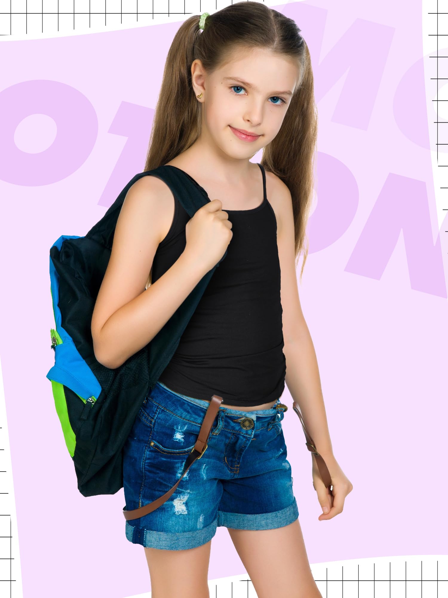 Geyoga 6 Pack Girls Dance Tank Tops - Racerback Crop Tops for Ballet, Gymnastics & Dance | Breathable Sleeveless Performance Wear for Kids & Teens | Perfect for Dance Class, Recitals & Practice