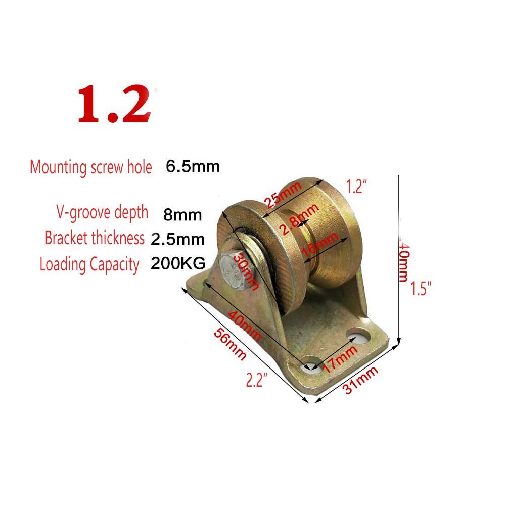 Heavy Duty 45# Steel V Groove Caster Wheel - 200kg (660lbs) Capacity, 1.2