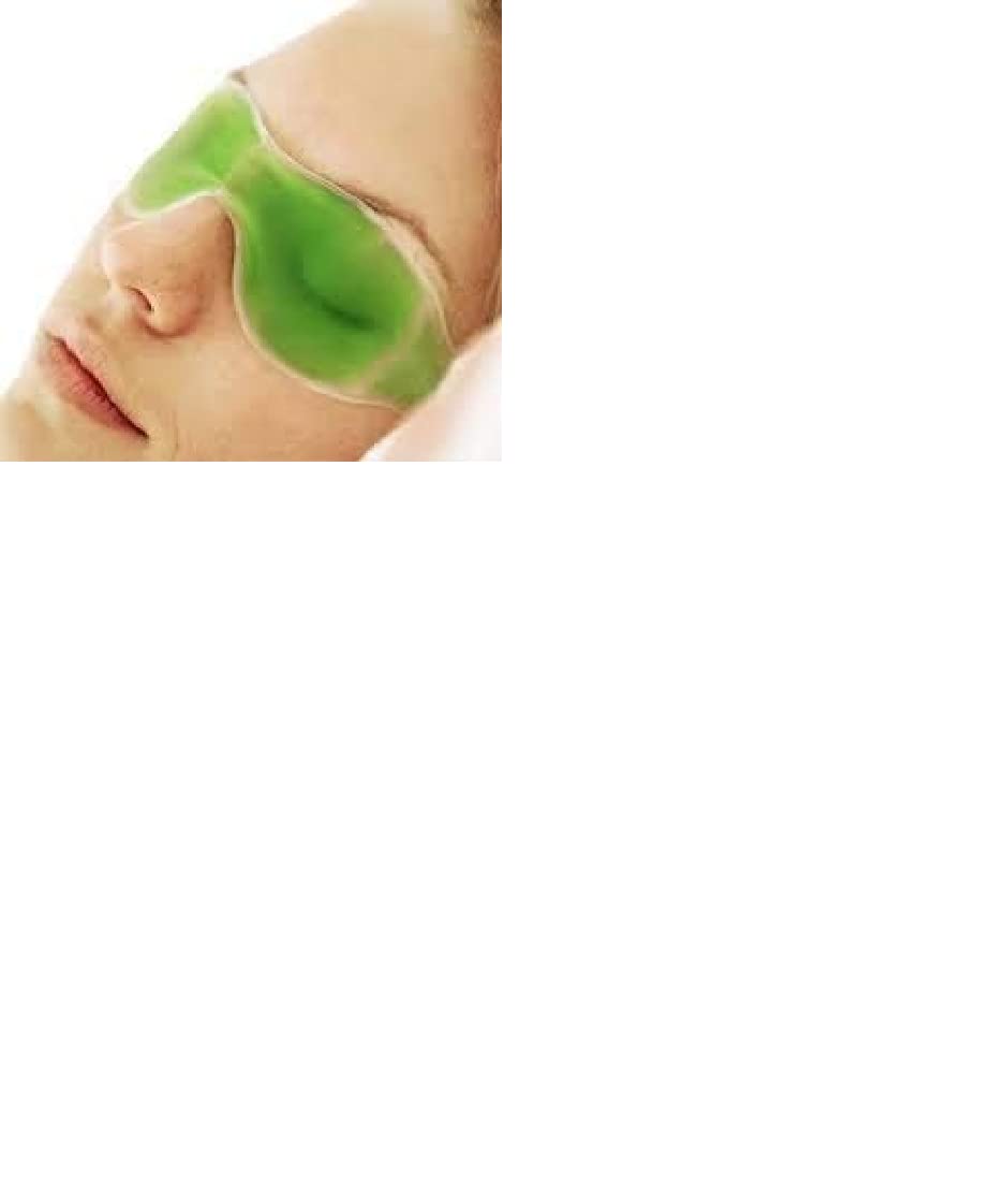 Aloe Vera Cooling Eye Mask - Ice Gel Eye Patches for Dark Circles & Puffiness Relief, Soothing Sleep Mask for Tired Eyes, Hydrating Eye Care Pads (Pack of 1) - Perfect for Summer, Travel & Post-Workout Recovery