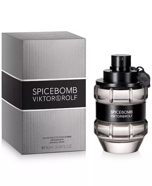 Viktor&Rolf Spicebomb Cologne for Men - Eau De Toilette Spray 3 oz | Fresh Spicy Fragrance for Day & Night Wear | Perfect for Date Night, Office & Special Occasions