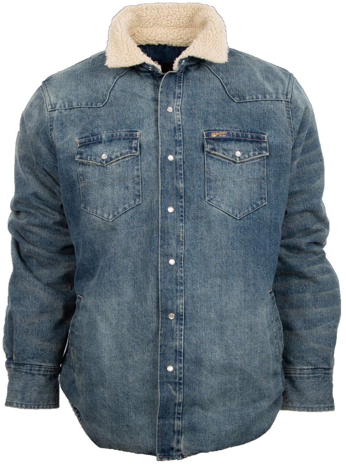STS Ranchwear Clifdale Jacket for Men - Warm Cotton Sherpa Fleece Denim Jacket, Western Style Workwear for Outdoor Ranch, Hiking & Casual Wear