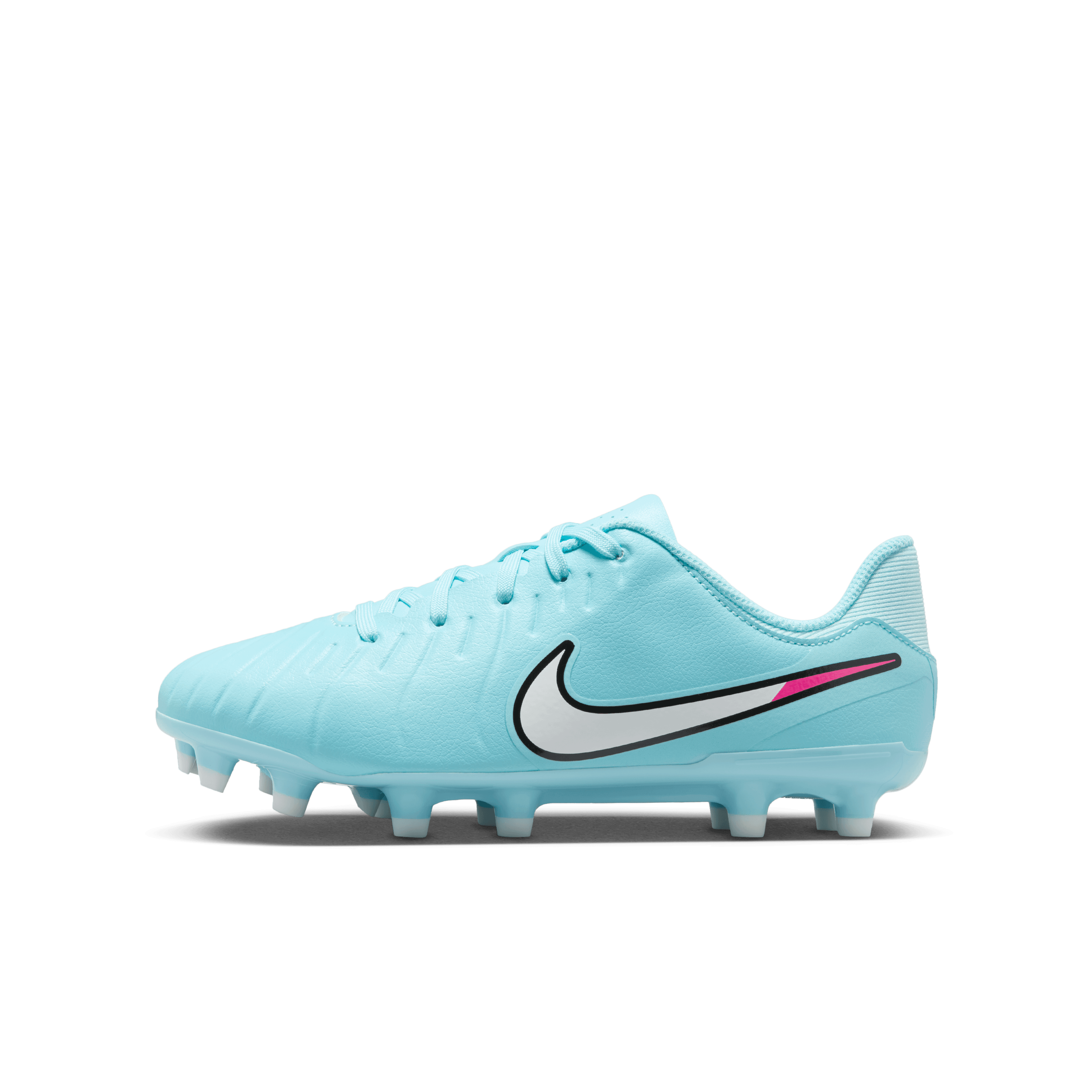 Nike Jr. Tiempo Legend 10 Academy FG/MG Soccer Cleats for Kids - Copa/White - Perfect for Grass and Artificial Turf Training & Matches