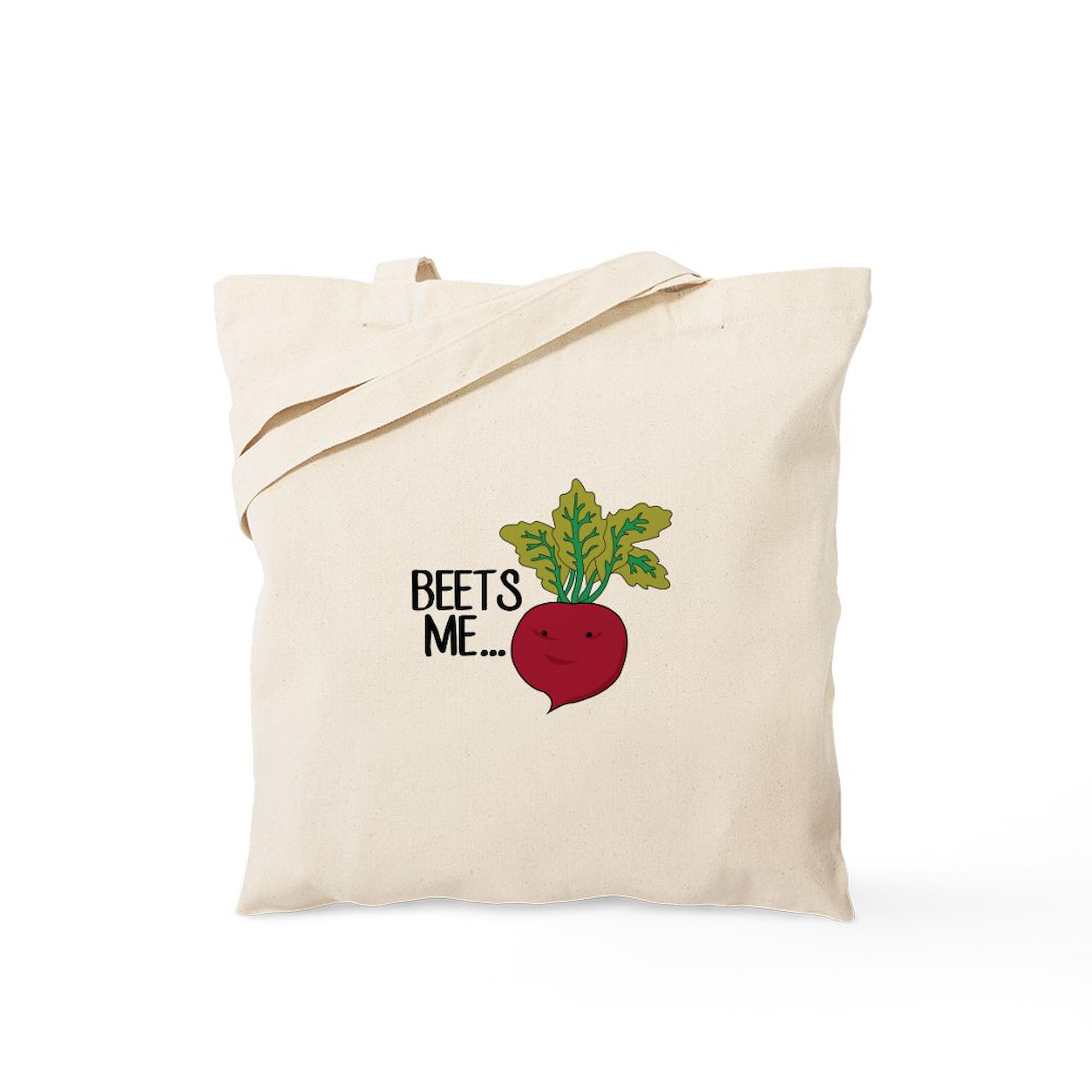 Beets Me... Natural Canvas Tote Bag - Eco-Friendly Reusable Grocery Shopping Bag for Farmers Market, Beach & Daily Use | CafePress