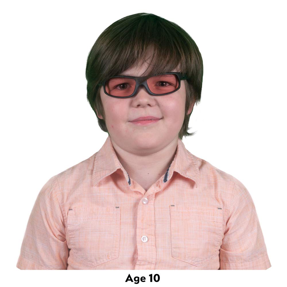 TheraSpecs Petite Wrap Glasses for Light Sensitivity Relief - Migraine & Photophobia Relief Glasses - Blue Light Blocking & UV Protection - Perfect for Computer Work, Driving & Indoor Use