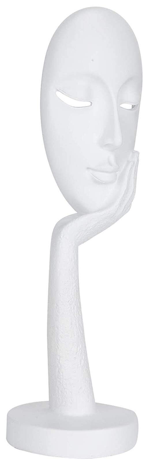 Handiya 3D Abstract Human Face Resin Sculpture - Modern Home & Office Decor, Unique Figurine for Living Room, Bookshelf, or Desk Decoration