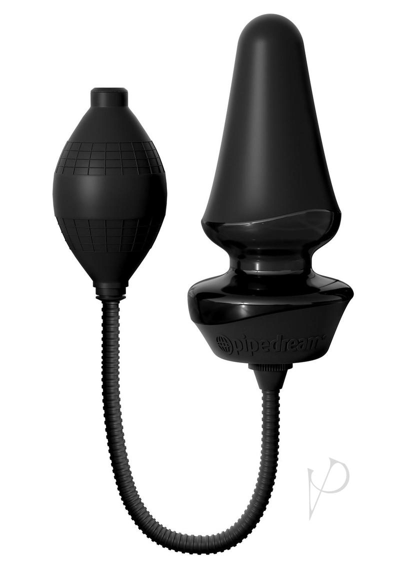 Premium Inflatable Silicone Anal Plug - 5 Inch Black - Anal Fantasy Elite for Enhanced Pleasure - Perfect for Solo Play & Couples Exploration