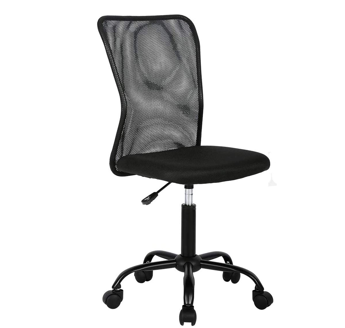 Ergonomic Mesh Office Chair - Adjustable Height, Armless, Swivel Rolling Desk Chair for Home Office, Computer Work, Meetings & Reception Areas - Perfect for Long Hours of Comfortable Sitting & Productivity