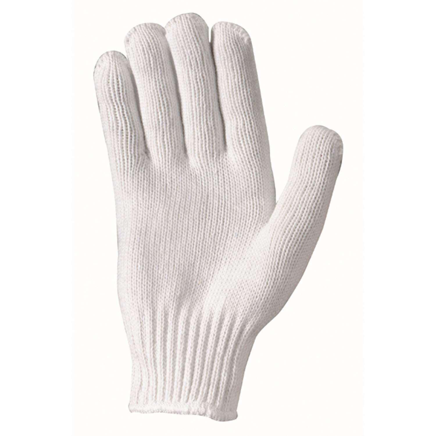 Liberty K4517Q Cotton/Polyester Work Gloves - Elastic Wrist, White, 300 Pairs/Case (Men's Large) - Ideal for Construction, Landscaping & Warehouse Safety