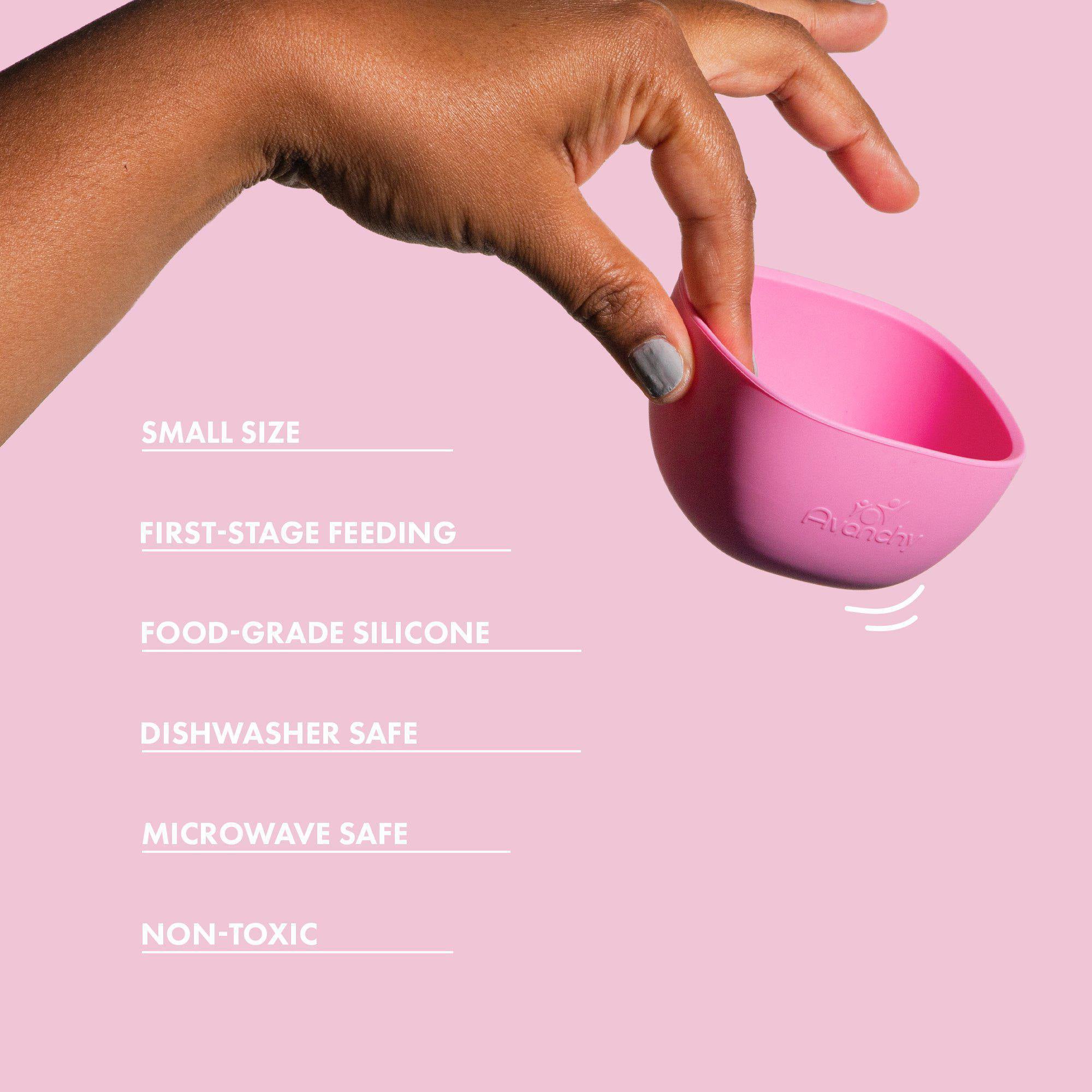 Avanchy La Petite Silicone Mini Bowl - BPA-Free Baby Feeding Dish, Soft & Durable Green Bowl for Toddlers - Perfect for Baby-Led Weaning, Snacks & Travel Meals