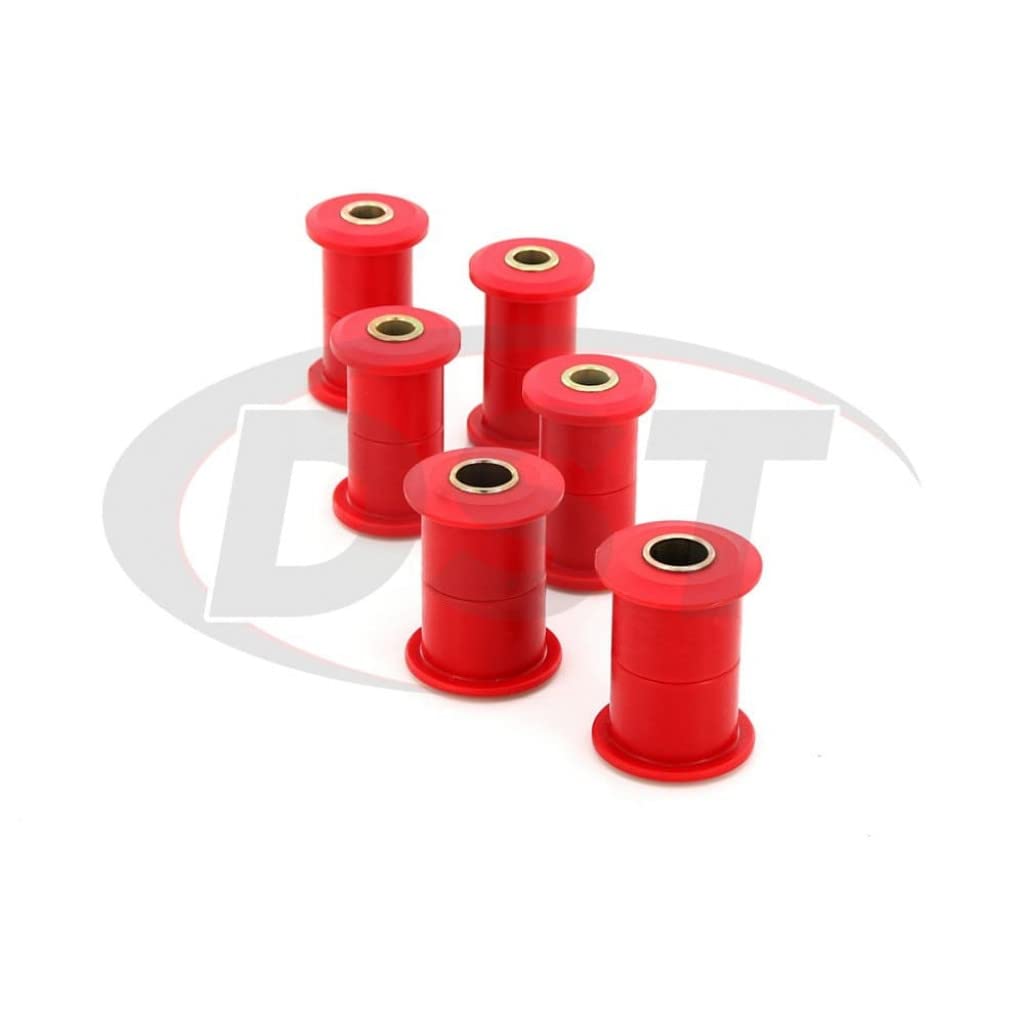 Energy Suspension Front Leaf Spring Bushing Set for 1995-1997 Nissan Pickup - Red (7.2102R) | Durable Suspension Upgrade for Off-Road & Towing Performance