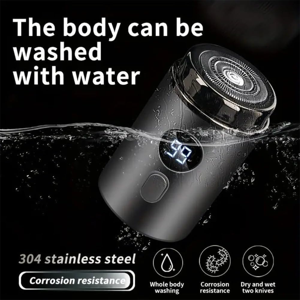 Doonai Mini Portable Electric Shaver for Men & Women - USB Rechargeable Travel Razor, Pocket Size Wet/Dry Washable Trimmer - Perfect for Home, Office & On-The-Go Grooming (Green)