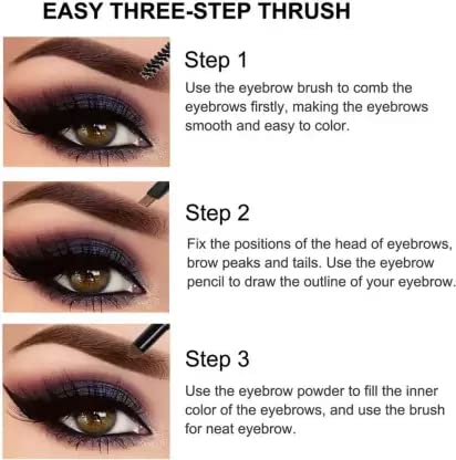 Waterproof Eyebrow Powder Palette - Long Lasting Eyebrow Makeup Kit for Women | Perfect for Daily Use, Professional Makeup & Water Activities
