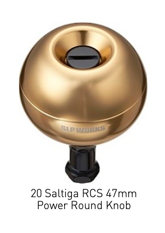 Daiwa 20 Saltiga RCS 47mm Aluminum Power Round Knob in Gold - Premium Fishing Reel Handle for Saltwater & Offshore Angling